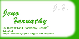 jeno harmathy business card